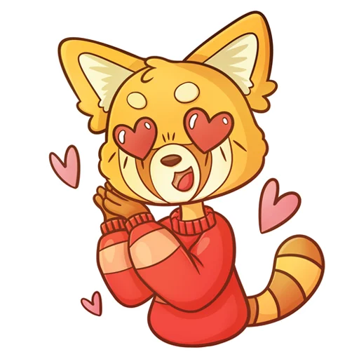 😍 Стикер «Red Panda Toffee» для Telegram