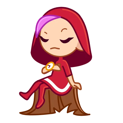 😕 Стикер «Red Riding Hood» для Telegram