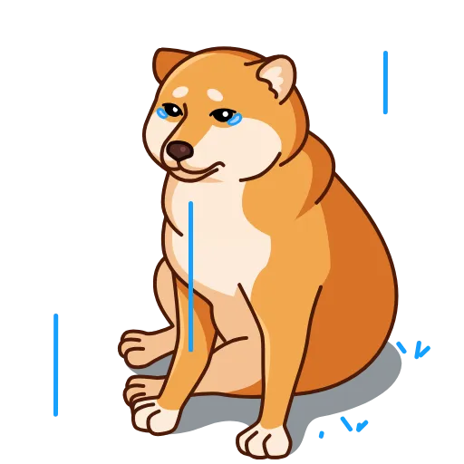 😭 Стикер «Shiba Inu» для Telegram