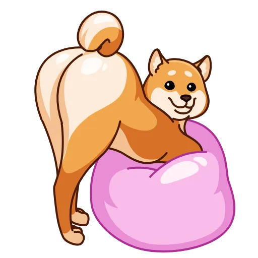 🍑 Стикер «Shiba Inu» для Telegram