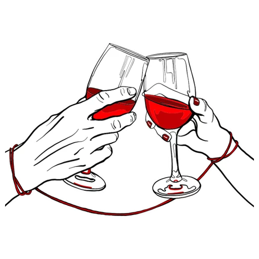 🥂 Стикер «Red Thread» для Telegram