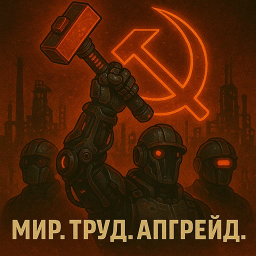 🎈 Стикер «Красный Апгрейд» для Telegram