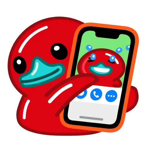📞 Стикер «Red Duck» для Telegram