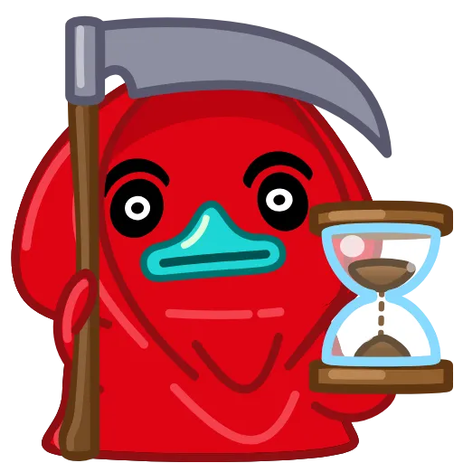 💀 Стикер «Red Duck» для Telegram