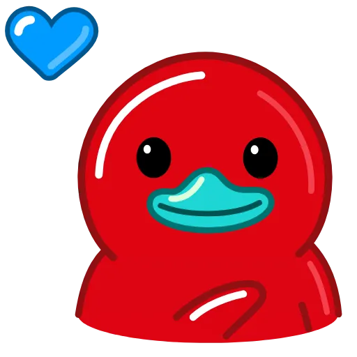 ❤️ Стикер «Red Duck» для Telegram