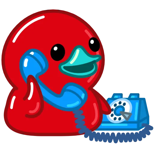 📞 Стикер «Red Duck» для Telegram