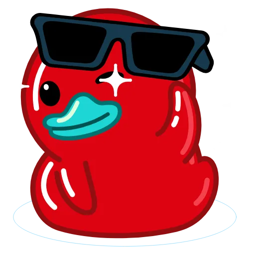 😎 Стикер «Red Duck» для Telegram