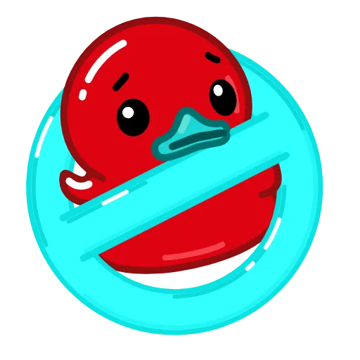 🚫 Стикер «Red Duck» для Telegram