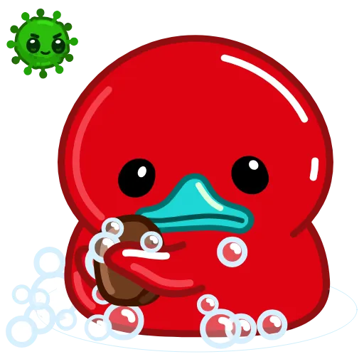 🧼 Стикер «Red Duck» для Telegram