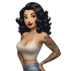 👩‍🦱 Эмодзи «red with love ani» для Telegram