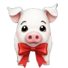 🐷 Эмодзи «red with love ani» для Telegram