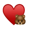 🐻 Эмодзи «red with love ani» для Telegram