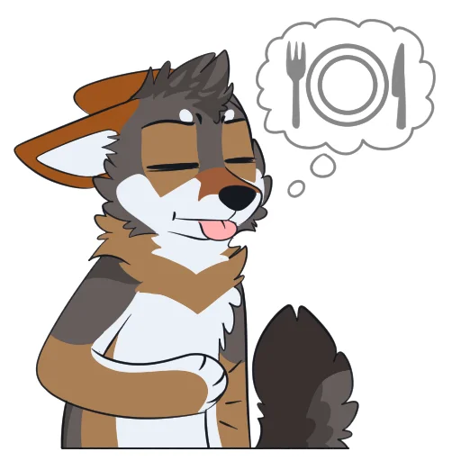🤤 Стикер «Red Wolf» для Telegram