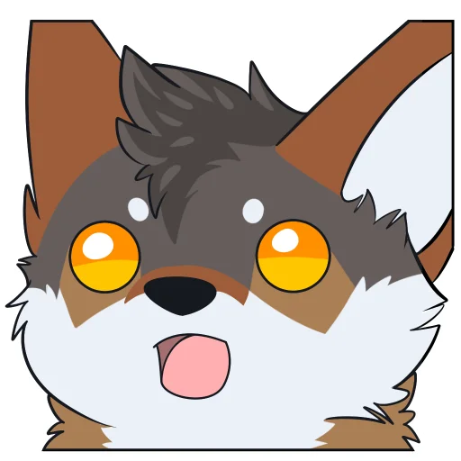 😮 Стикер «Red Wolf» для Telegram