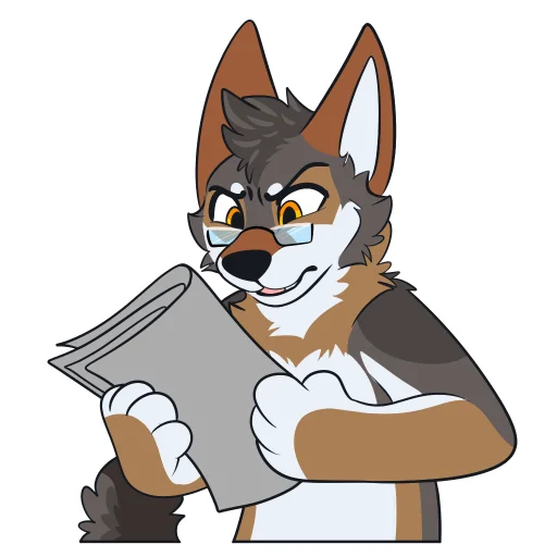 🤨 Стикер «Red Wolf» для Telegram