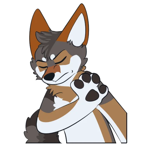 🙅‍♂️ Стикер «Red Wolf» для Telegram