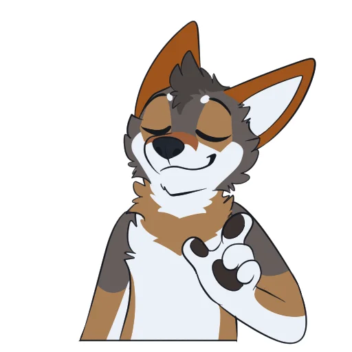 👍 Стикер «Red Wolf» для Telegram