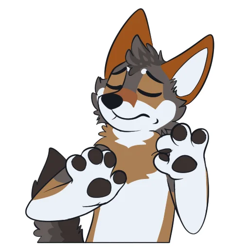 👌 Стикер «Red Wolf» для Telegram