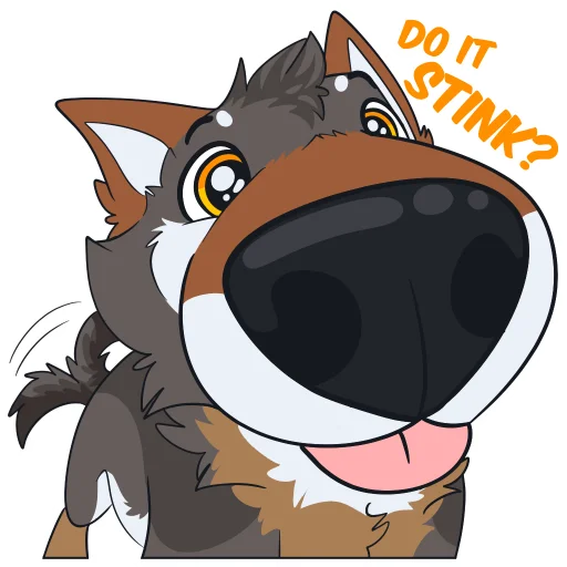 🐶 Стикер «Red Wolf» для Telegram