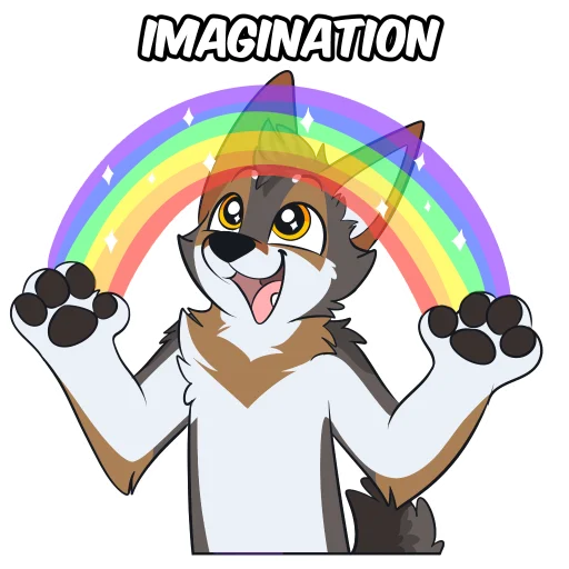 🌈 Стикер «Red Wolf» для Telegram