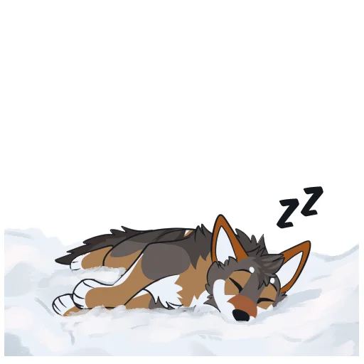 💤 Стикер «Red Wolf» для Telegram