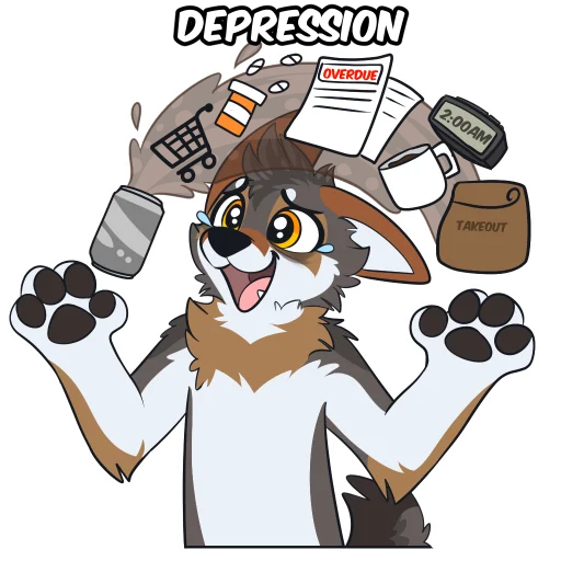 😩 Стикер «Red Wolf» для Telegram
