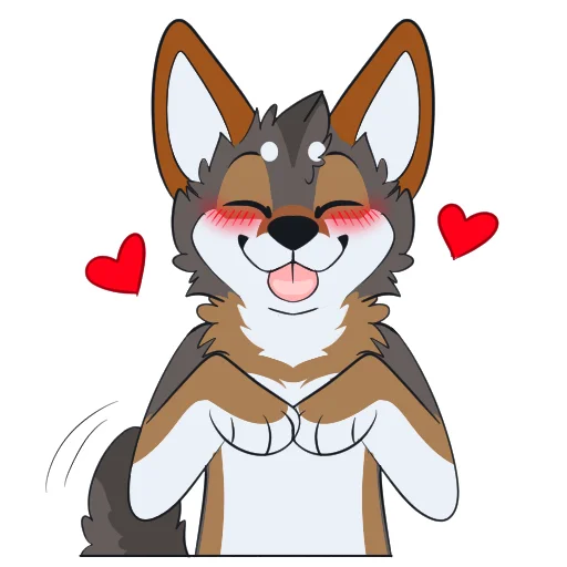 Стикерпак Red Wolf для Telegram