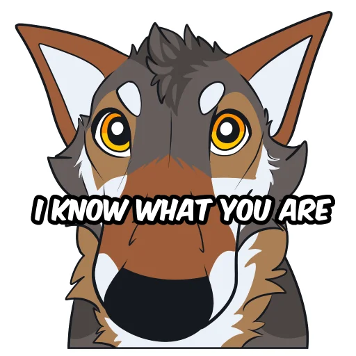 😶 Стикер «Red Wolf» для Telegram