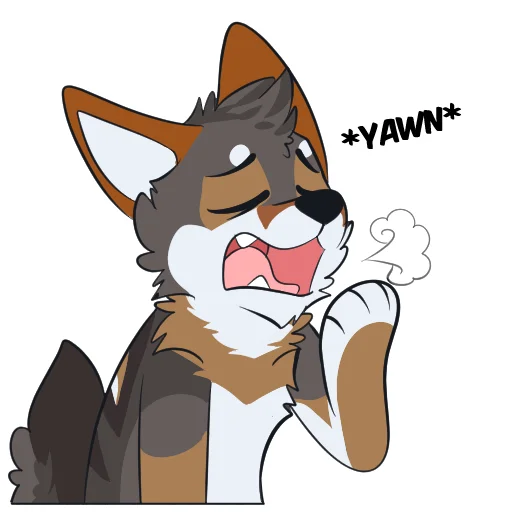 🥱 Стикер «Red Wolf» для Telegram