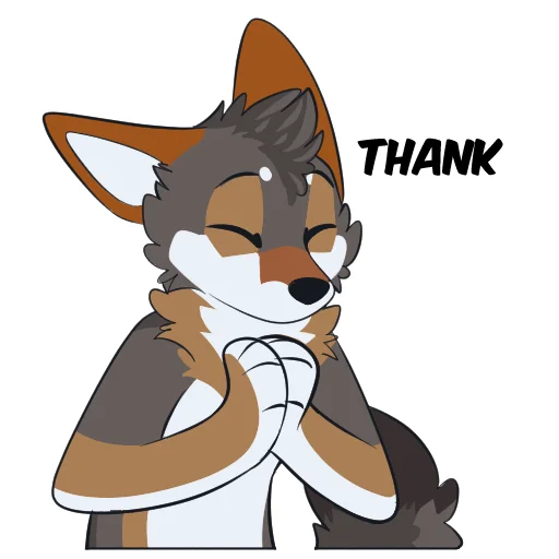 🙏 Стикер «Red Wolf» для Telegram
