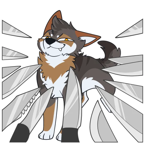 🔪 Стикер «Red Wolf» для Telegram