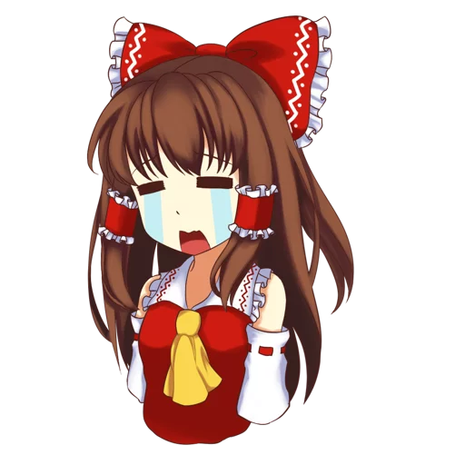 😭 Стикер «Hakurei Reimu» для Telegram