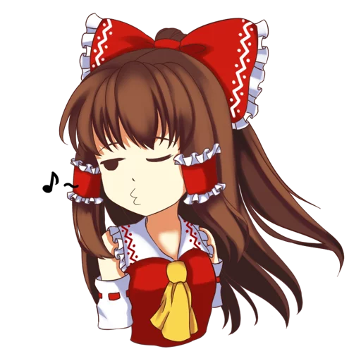 😚 Стикер «Hakurei Reimu» для Telegram