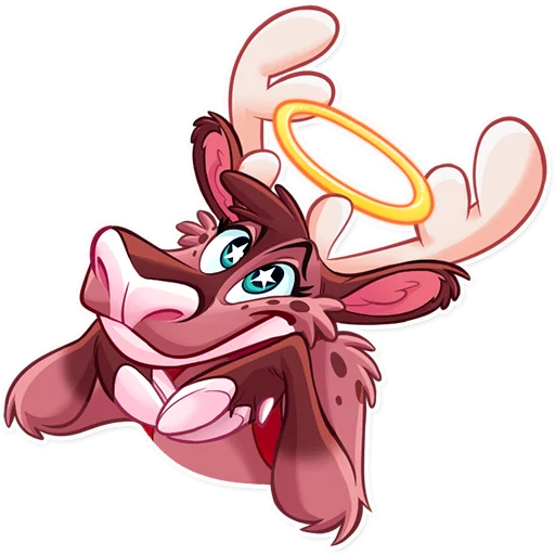 😇 Стикер «Reindeer Party» для Telegram