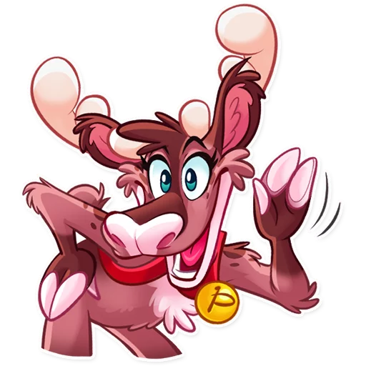 👋 Стикер «Reindeer Party» для Telegram
