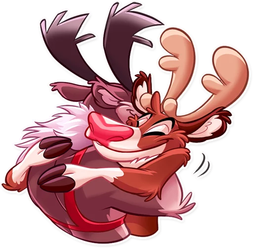 🤗 Стикер «Reindeer Party» для Telegram