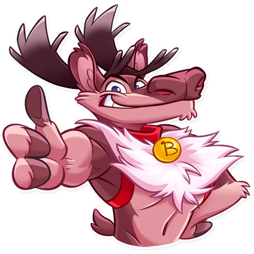 👍 Стикер «Reindeer Party» для Telegram