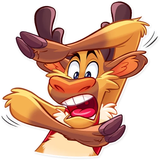 😨 Стикер «Reindeer Party» для Telegram