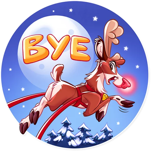 👋 Стикер «Reindeer Party» для Telegram
