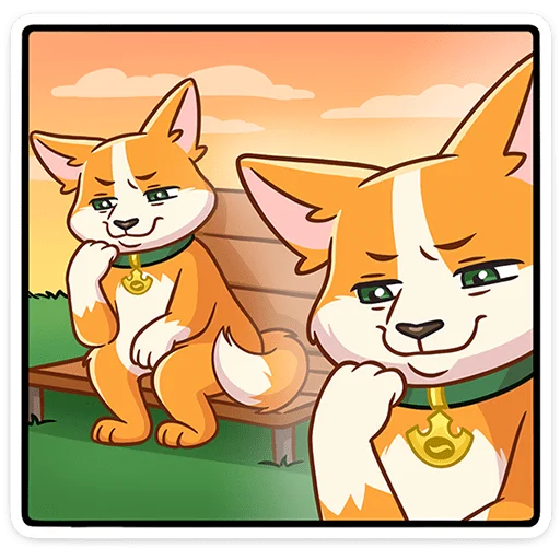 🐶 Стикер «Миксик и жиза» для Telegram