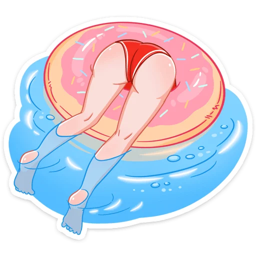 🍑 Стикер «Отдыхаем с Каталиной» для Telegram