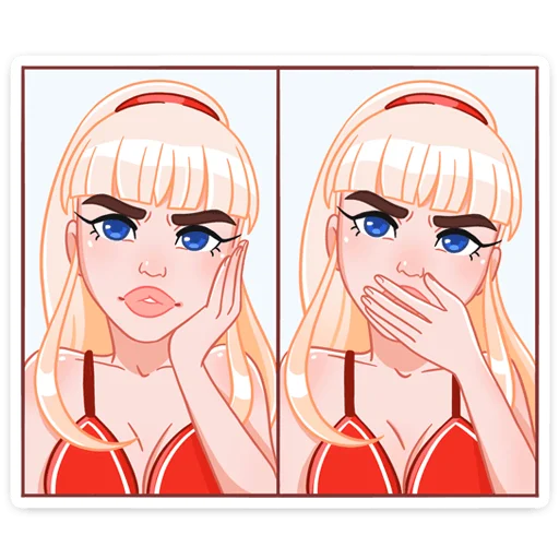 🤭 Стикер «Отдыхаем с Каталиной» для Telegram