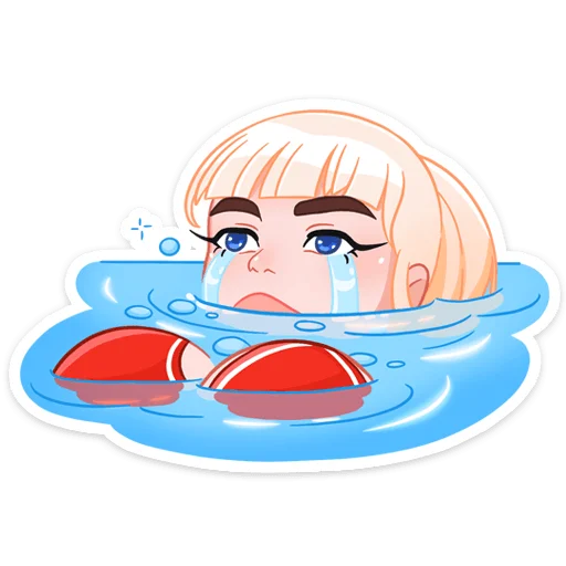 😭 Стикер «Отдыхаем с Каталиной» для Telegram