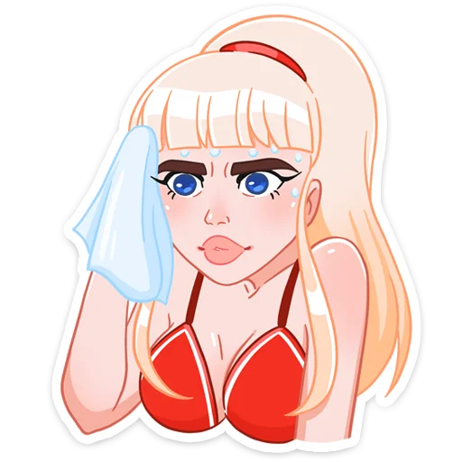 🥵 Стикер «Отдыхаем с Каталиной» для Telegram