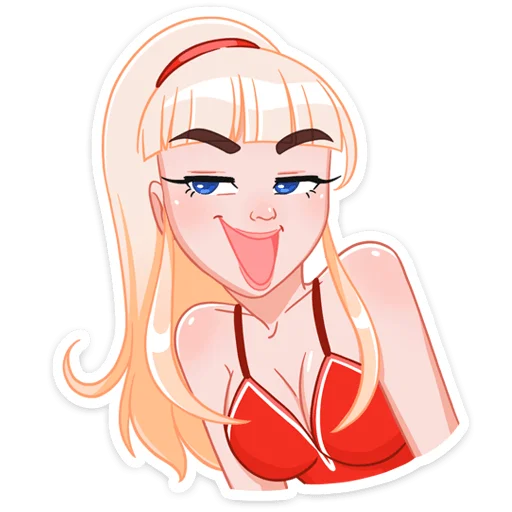 😄 Стикер «Отдыхаем с Каталиной» для Telegram