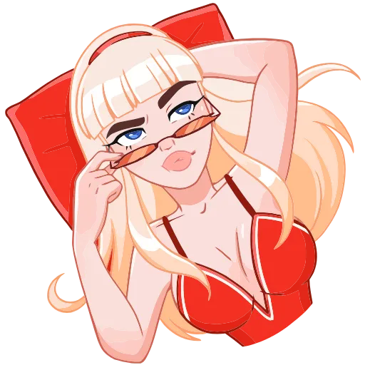 😎 Эмодзи «Отдыхаем с Каталиной» для Telegram