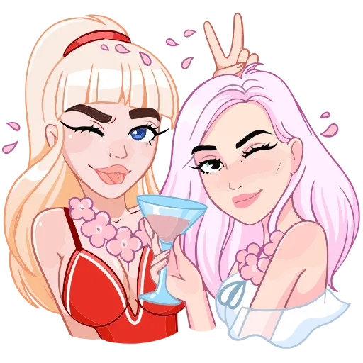🍸 Эмодзи «Отдыхаем с Каталиной» для Telegram