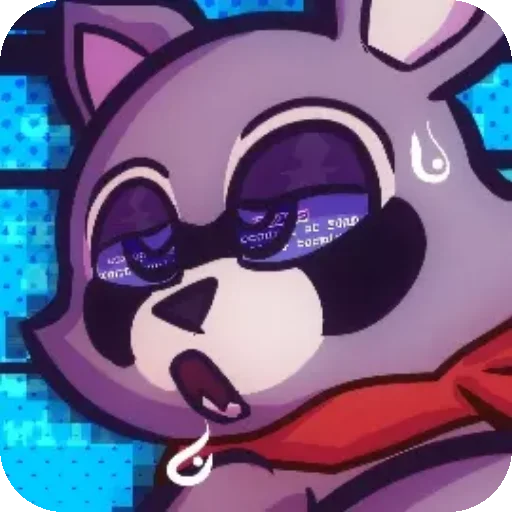 🥵 Стикер «Rembly the raccoon» для Telegram