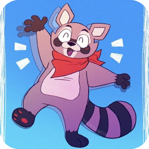😁 Стикер «Rembly the raccoon» для Telegram