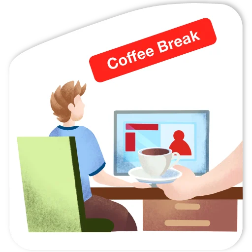 ☕️ Стикер «Удалёнка» для Telegram